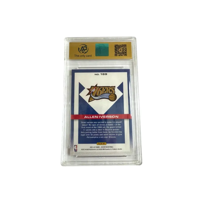 PANINI Iverson 76 Persons Recon 299 Serial 039/299 Silver Fold Holo Thick Card, Player Card 9/10 Graded Cards 1 Pc-1