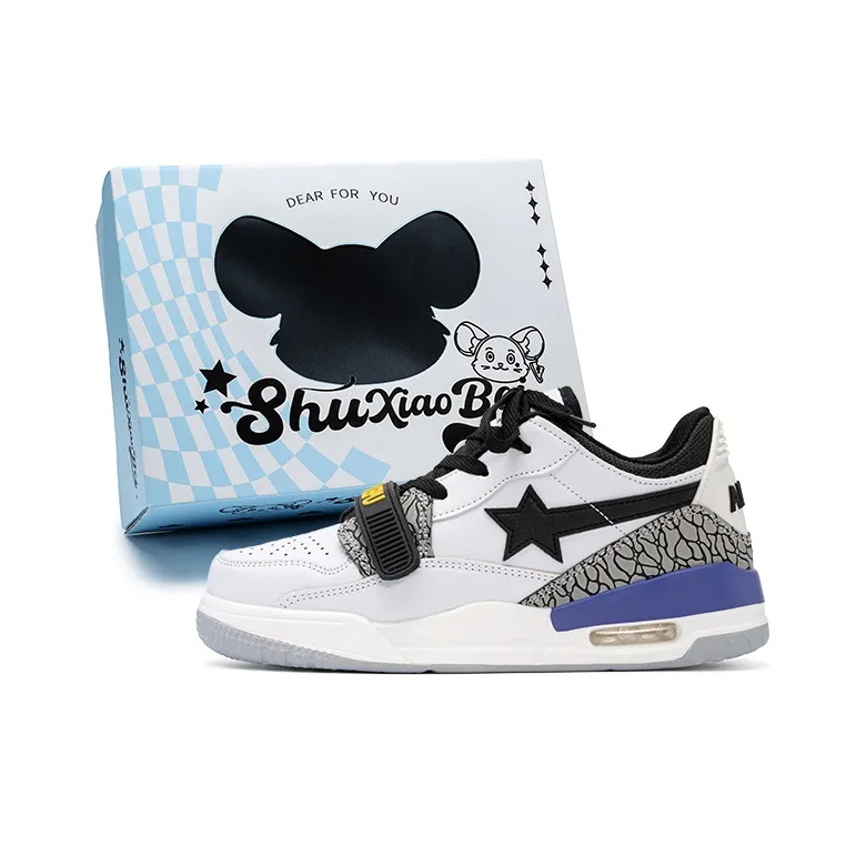 SHUXIAOBEI Slip Resistant, Abrasion Resistant, Balance, Lightweight Low Top Skateboard Shoes Unisex White-151