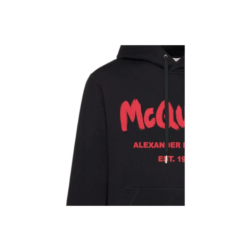 Alexander McQueen Logo Printed Drawstring Hoodie-7