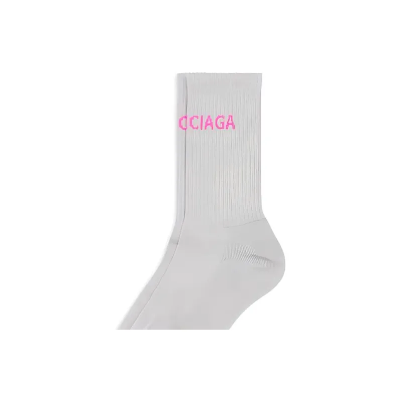 Balenciaga SS23 Knee-High Socks Regular Fit Women's 1 Pack Gray-4