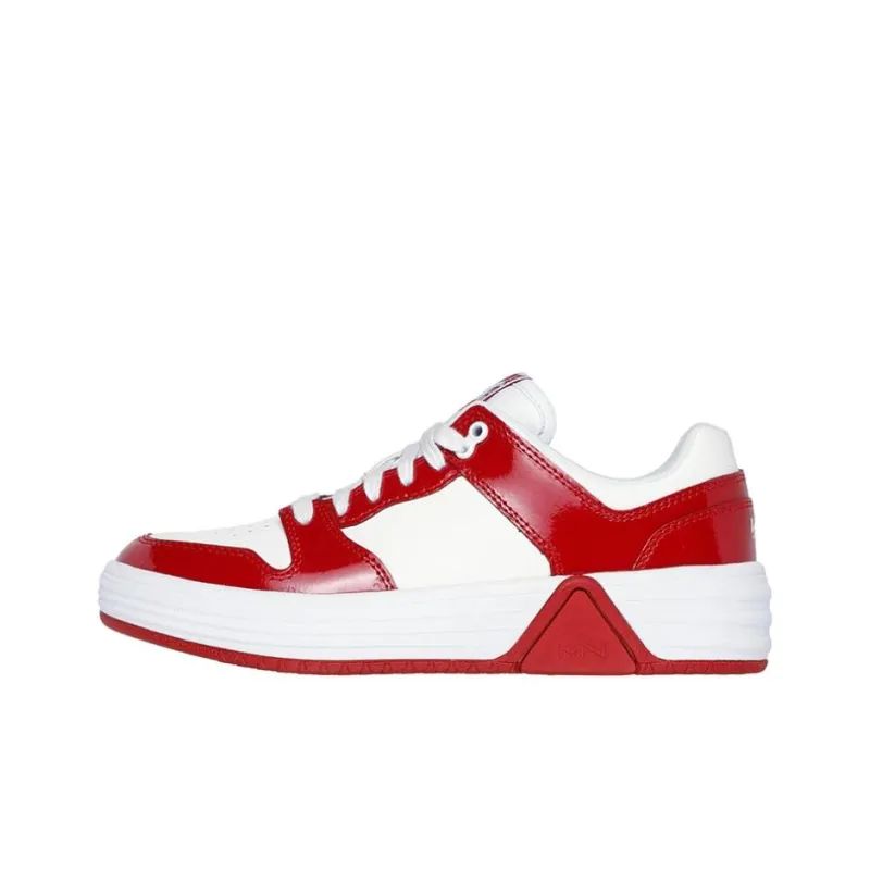 Skechers MARK NASON Anti-Slip Wear-Resistant Low-Top Casual Shoes Women's Red White-0