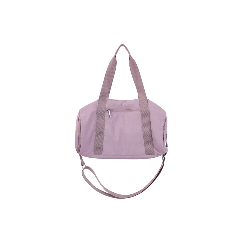 Crying Center Fabric Crossbody Bag, Shoulder Bag Trumpets Unisex Taro Purple/Light Bean Gray/Mocha-1