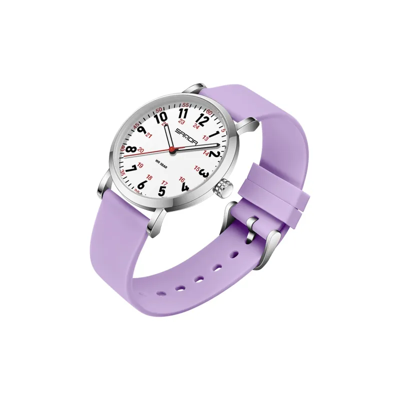 Sanda Quartz Movement Silicone Strap Watch Unisex White Dial-19