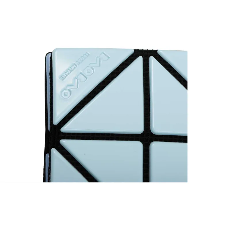 ISSEY MIYAKE Card Case Gloss Mi Polyester Card Holder Unisex Light Blue With Lavender Purple Accents-5