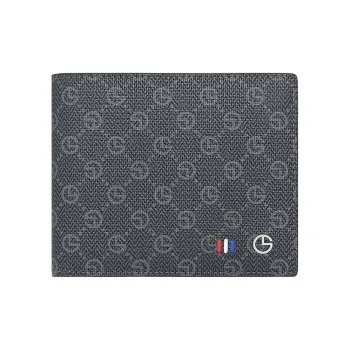 GOLDLION PVC Spliced With Artificial Leather Wallet Men's Black