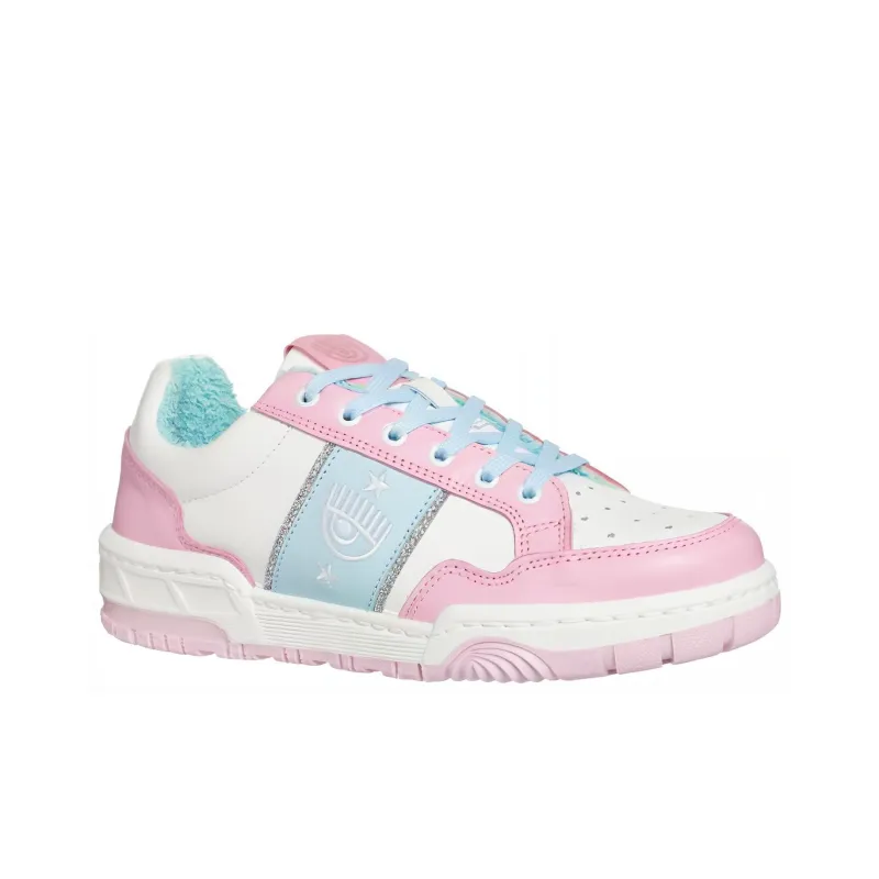 CHIARA FERRAGNI Cushioning Low-Top Casual Shoes Women's Pink White-1