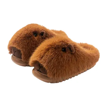 JINGEYU Fall And Winter Fashion Cute Pet Kapi Balaka Cartoon Home Plush Platform Warm Soft Sole Slip Resistant