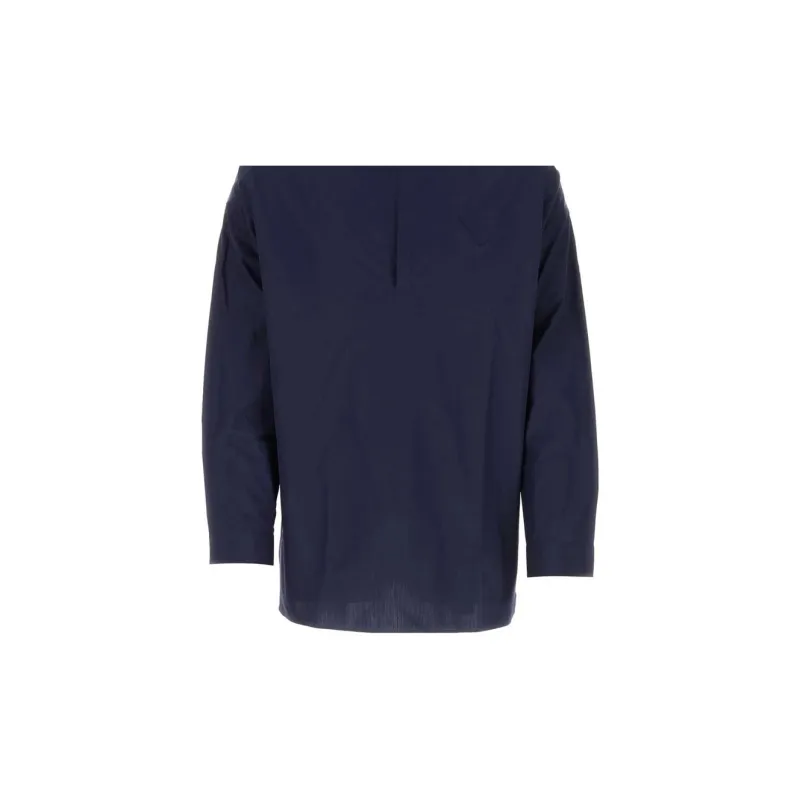 PRADA Logo Triangle Long Sleeved Shirt-2
