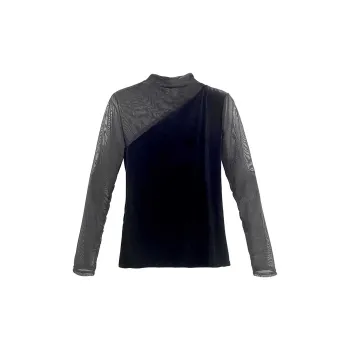 Flowers In Water Thermal Tops Women's Black