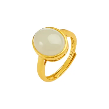 Oriental Jade Hetian Jade Rings White Jade Women's