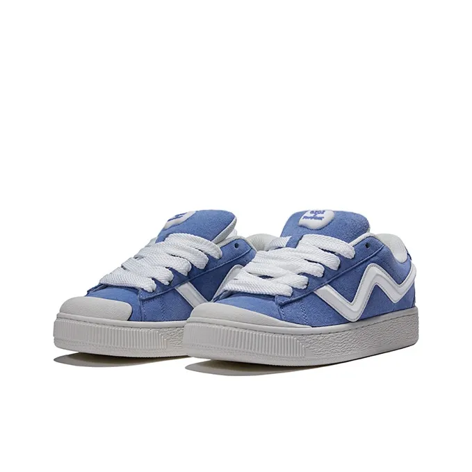 GZOZ Slip Resistant Cushioning Low Top Skateboard Shoes Unisex Lightweight Denim-2