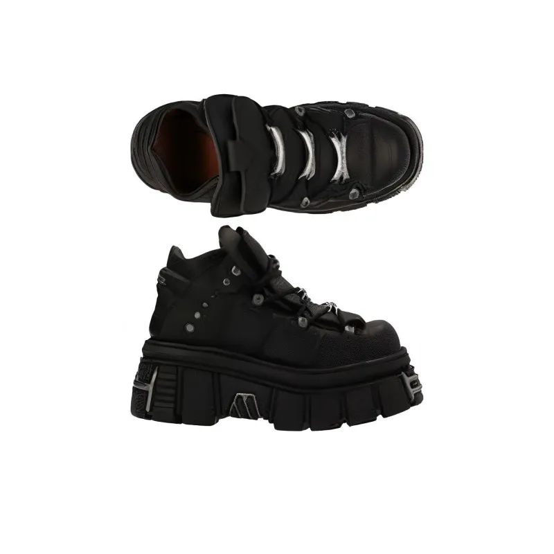 Vetements 75mm Platform Leather Sneakers-5
