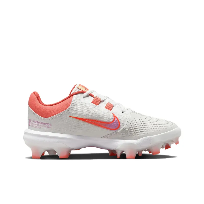 Nike Hyperdiamond 4 Pro Mcs Summit White Light Wild Mango Vintage Coral Hyper Crimson Women's-1