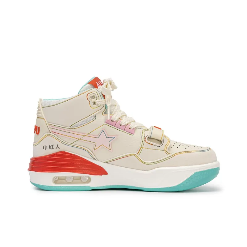 Little Red Man Coverage Cushioning High Top Skateboard Shoes Women's-4