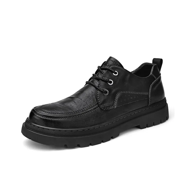 Qiandongmeili Men's Casual Shoes Men Low Top Black/Bronze-11