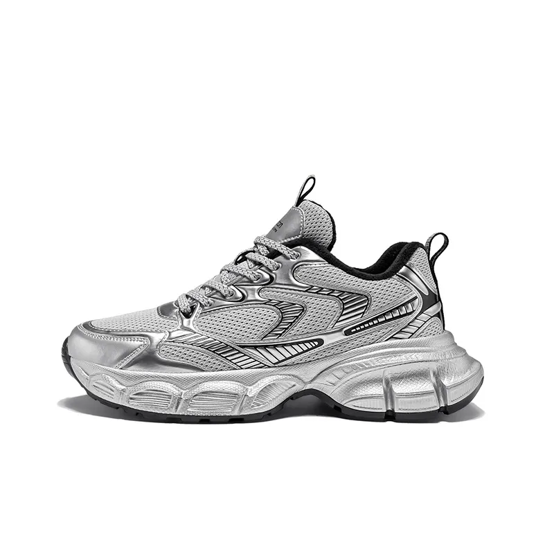 AGSDON Lightweight Height Increasing Thermal Low Top Chunky Sneakers Men's-7