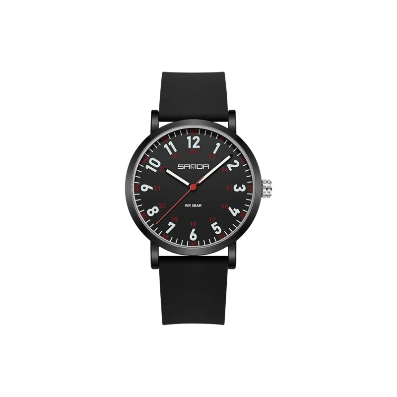 Sanda Quartz Movement Silicone Strap Watch Unisex White Dial-40
