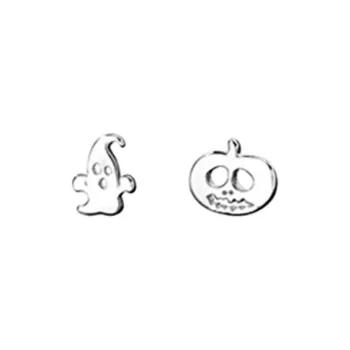 Muyan S999 Fine Silver Ghost Pumpkin Stud Earrings Women's
