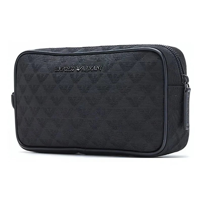 EMPORIO ARMANI Fabric Clutch Men's Black-4