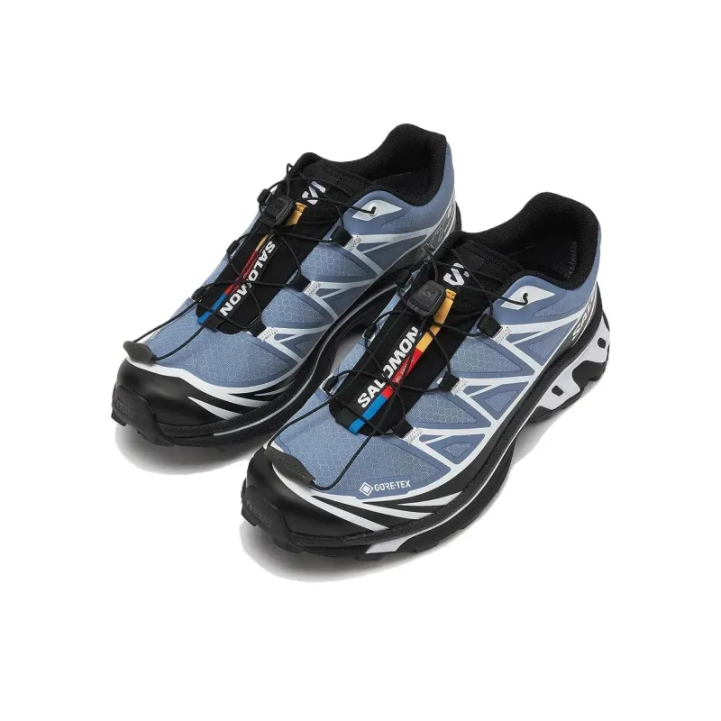 SALOMON XT 6 Slip Resistant, Abrasion Resistant, Waterproof Low Top Running Shoes Unisex Blue Black-1