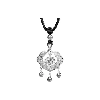 MIAOYINGE 999 Fine Silver Necklaces Kids' Silver Red String/Black Cord