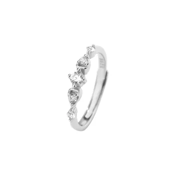 Floating Joy 925 Sterling Silver Zircon Rings Unisex