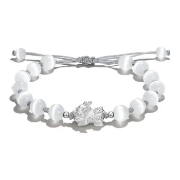 QIXIANG Glass Cat Eye Bracelets Unisex