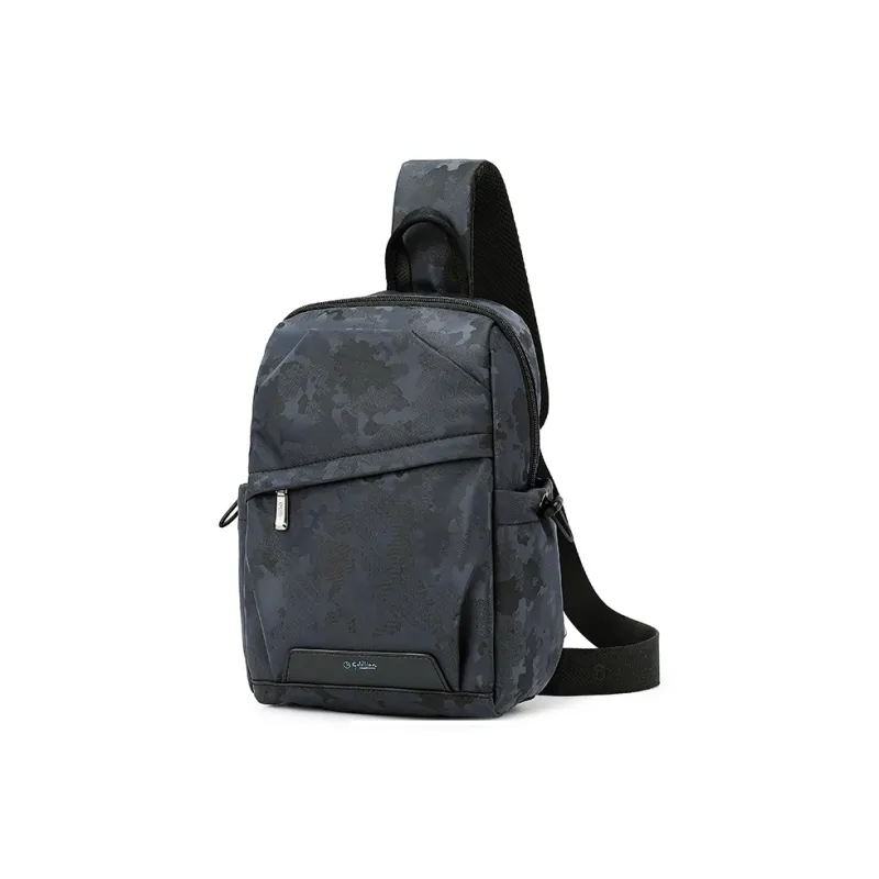GOLDLION Polyester One Shoulder Crossbody Sling Bags Medium Size Men's Dark Blue-1