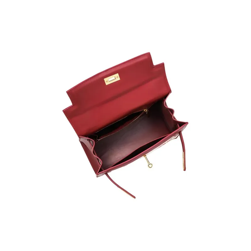 PAYOT Microfiber Synthetic Leather Wedding Handbag Regular Women's Burgundy-4