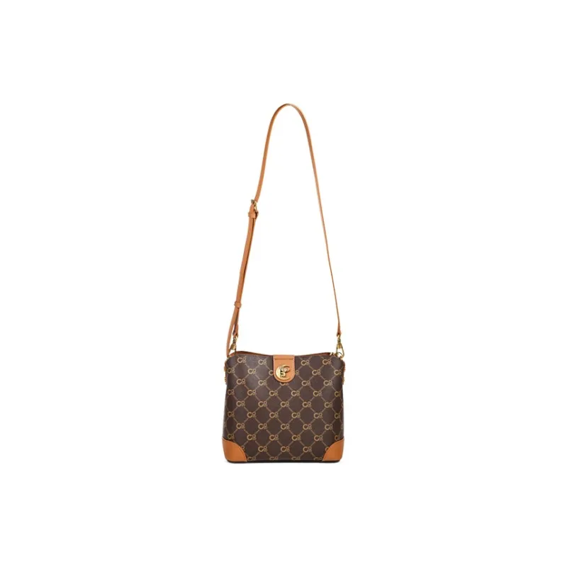 COOGI Synthetic Leather Tote Bag Shopping Bag Crossbody Bag Shoulder Bag Large Size Women's Coffee-4