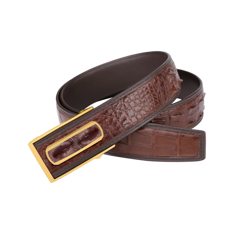 CATELLES Crocodile Leather Leather Belts Men's 3.5/3.8cm-8