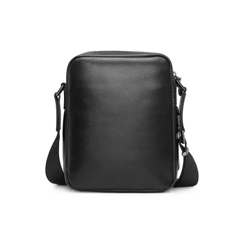 GOLDLION Cow Leather Bonded Synthetic Leather Crossbody Bag Shoulder Bag Medium Size Men's Black-2