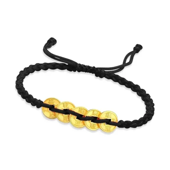Old Qingyun Silver Building Gold Bracelet Unisex-4