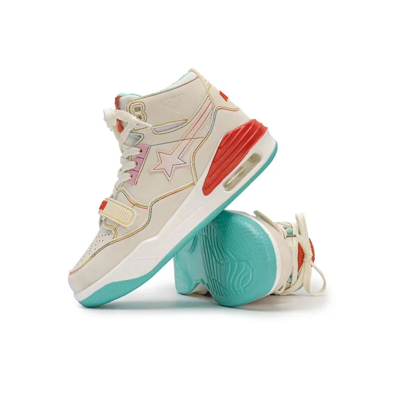 Little Red Man Coverage Cushioning High Top Skateboard Shoes Women's-2