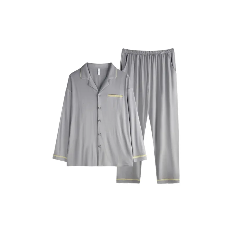 Xuan Liang Pajama Set Men's Mist Gray-0