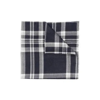 Brioni Check-print Cashmere-silk Scarf
