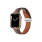 Small Round Pendant Folding Clasp Litchi Grain, Dark Umber