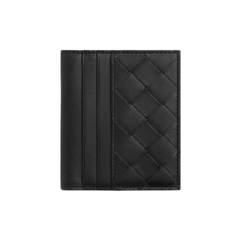 Bottega Veneta Calfskin Wallet Men's Black/Orchid Brown-0