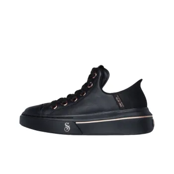 Snoop Dogg x Skechers Slip Ins Anti-Slip Wear-Resistant Low-Top Casual Shoes Women's Black Rose Gold