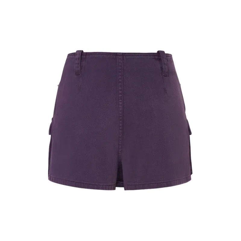MOCO Denim Shorts Women's Taro Purple-1