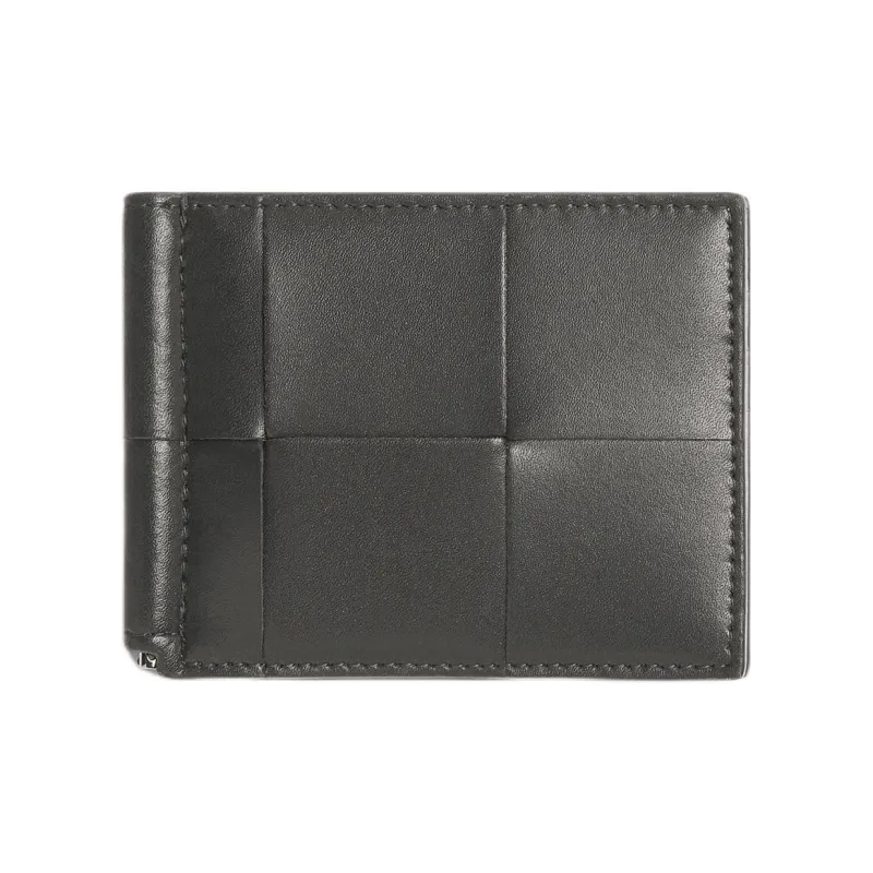 Bottega Veneta Calfskin Wallet Men's Black & Lapis Lazuli-0