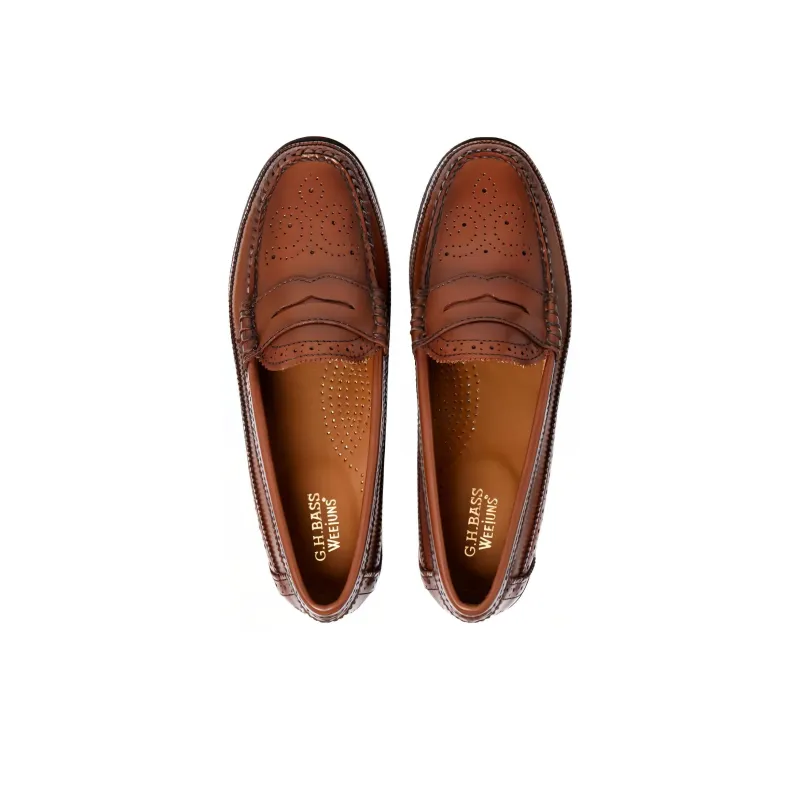 G.H. Bass & Co. Weejuns Brogue Loafers Women's Brown-3