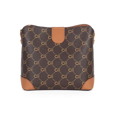 COOGI Synthetic Leather Tote Bag Shopping Bag Crossbody Bag Shoulder Bag Large Size Women's Coffee-3