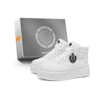 HACKBUTEER Wear Resistant Height Increasing High Top Skateboard Shoes Men's Box
