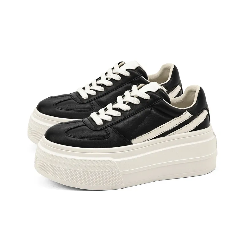 KMD Slip-Resistant Height Increasing Low-Top Skateboard Shoes Women's-6