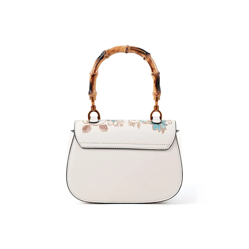 Vigno Synthetic Leather Handbag, One Shoulder, Crossbody Bag Women's Ecru-4