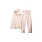 Ecru Rabbit Pattern Hooded-ALR1118