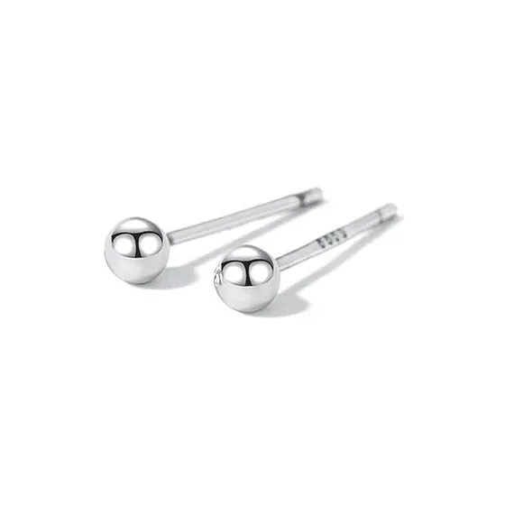 LUCA Sterling Silver Stud Earrings Unisex-7