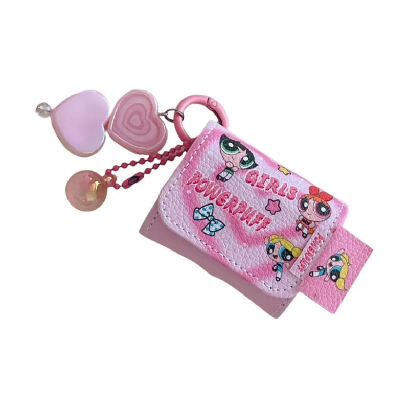 Baohuguang Compatible With AirPods 1/2/3 Leather Flap Leather Urban Chic Style The Powerpuff Girls Headphone Cases-2