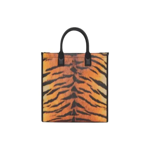 Burberry Cotton Tote Bag Shopping Bag Shoulder Bag Crossbody Bag Handbag Men's Black & Orange